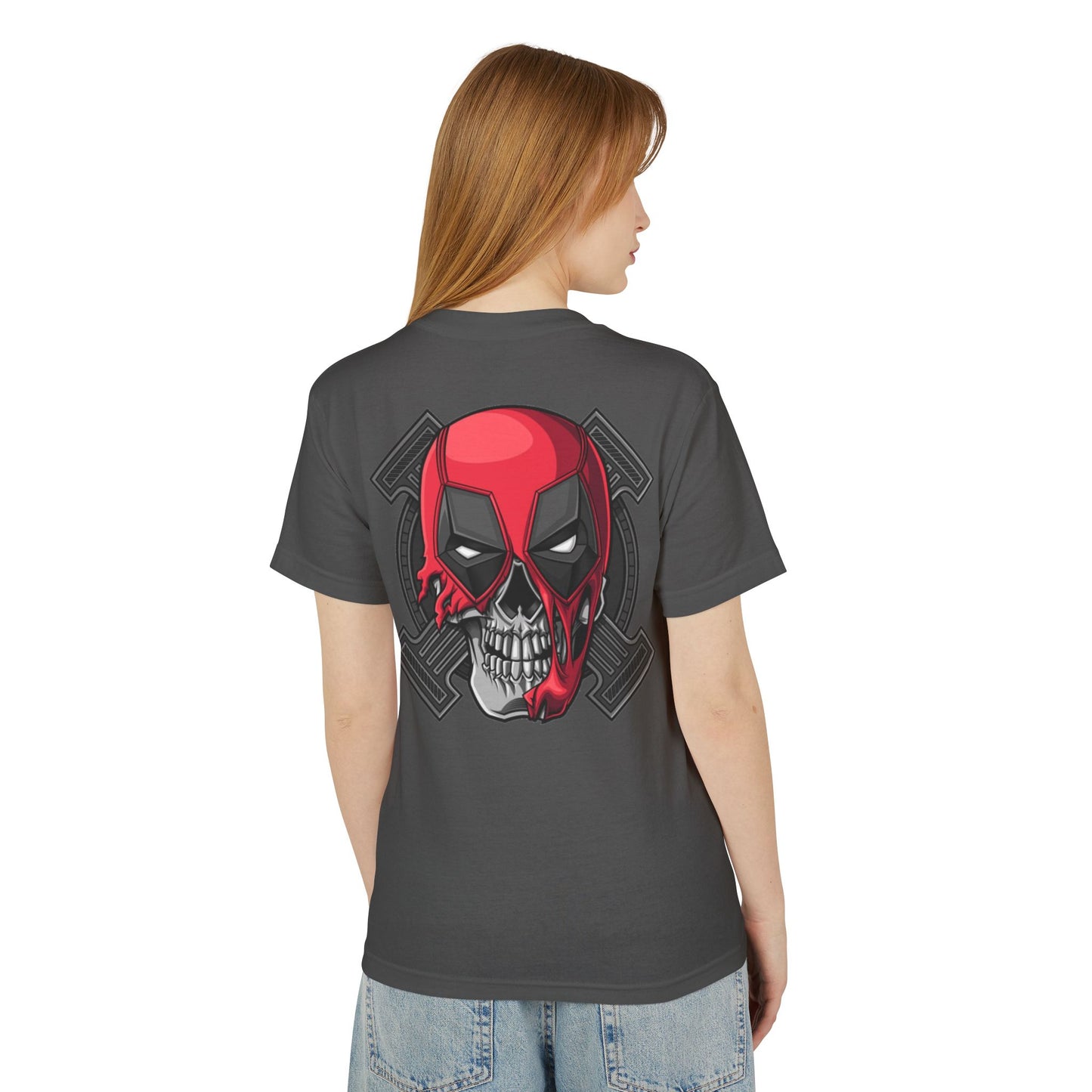 Marvel Deadpool Skull Heavyweight Tee - Unisex Cotton T-Shirt