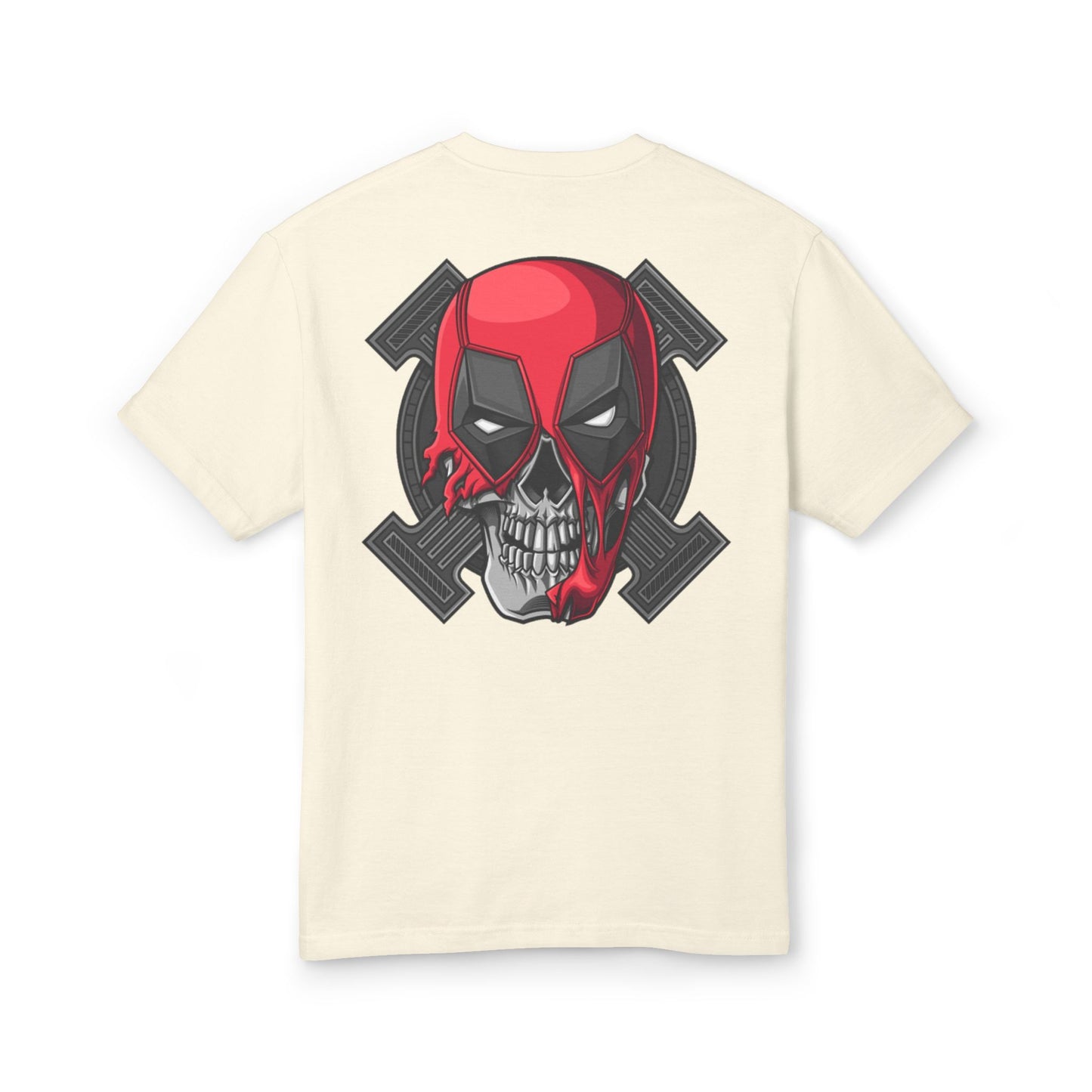 Marvel Deadpool Skull Heavyweight Tee - Unisex Cotton T-Shirt