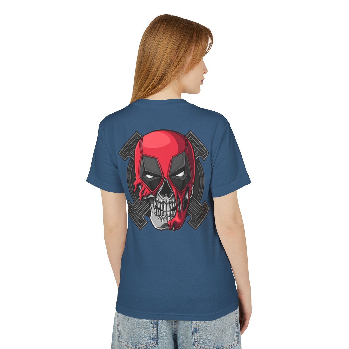 Marvel Deadpool Skull Heavyweight Tee - Unisex Cotton T-Shirt