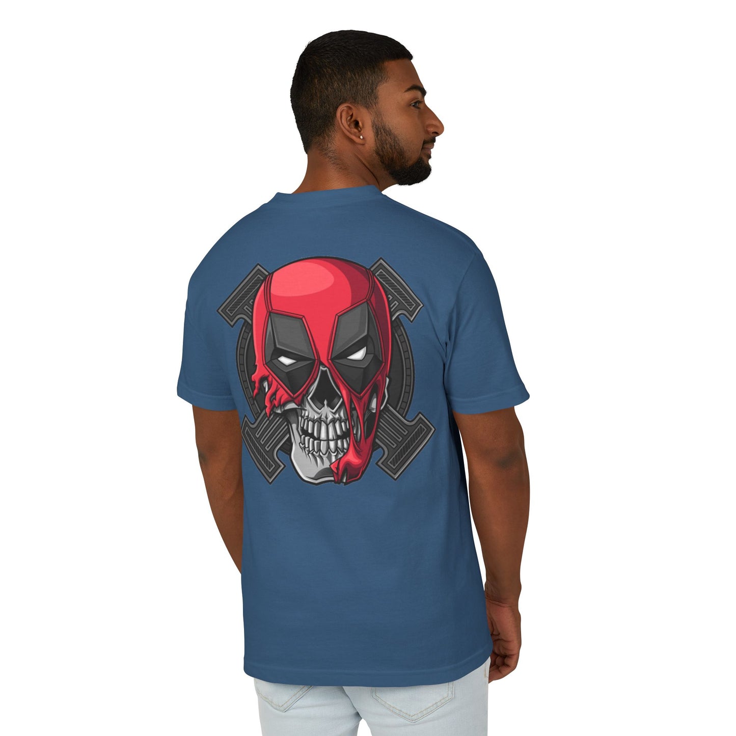 Marvel Deadpool Skull Heavyweight Tee - Unisex Cotton T-Shirt