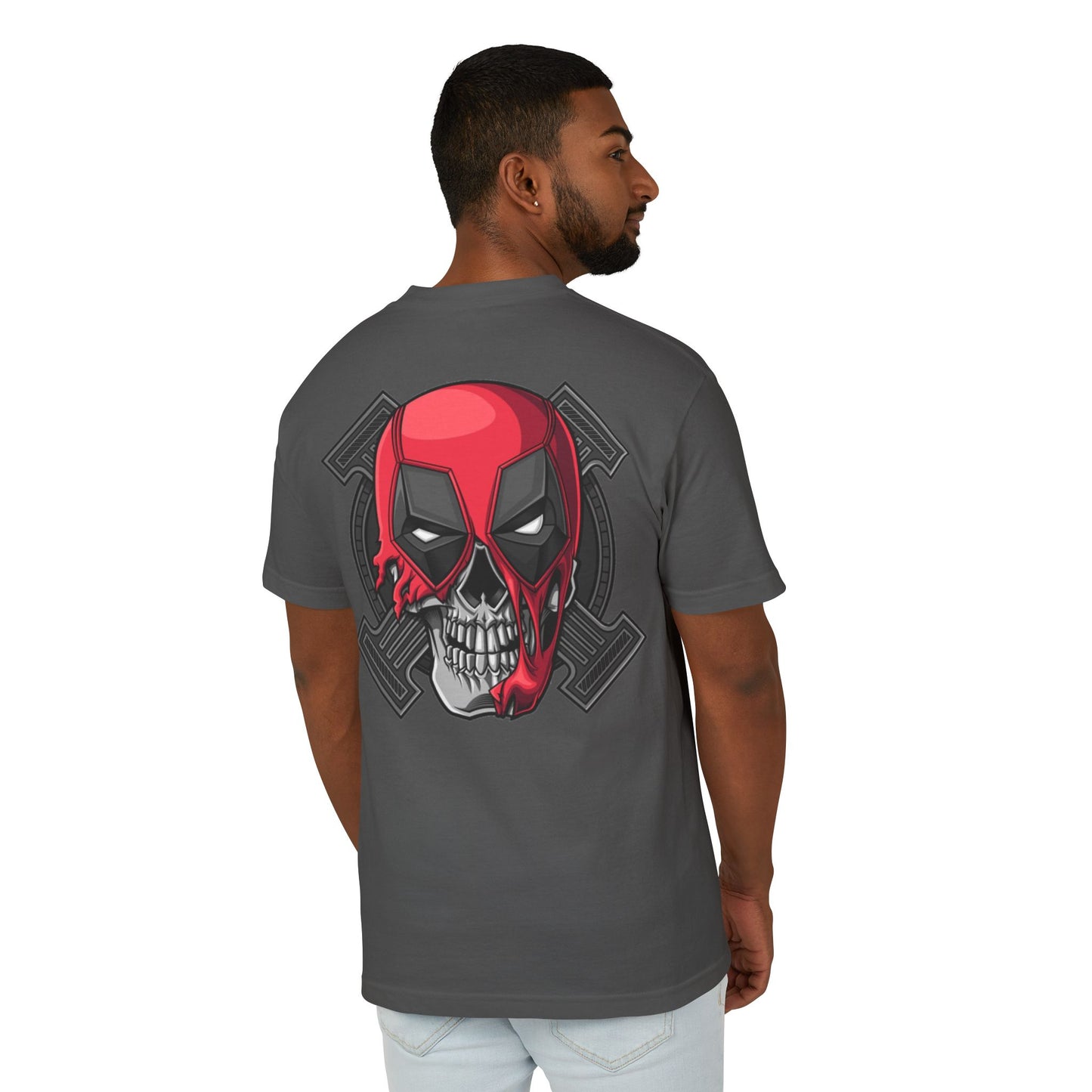Marvel Deadpool Skull Heavyweight Tee - Unisex Cotton T-Shirt