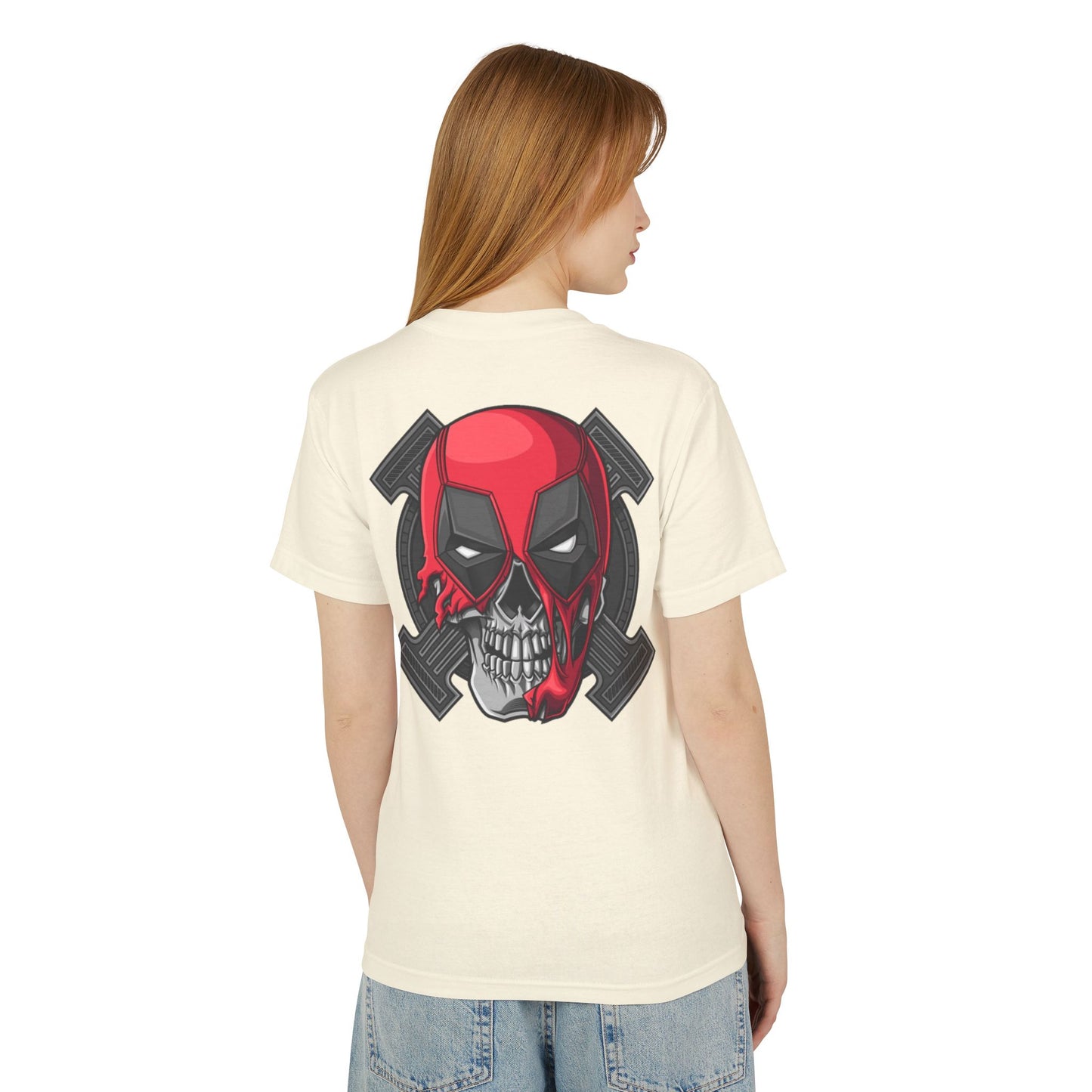 Marvel Deadpool Skull Heavyweight Tee - Unisex Cotton T-Shirt